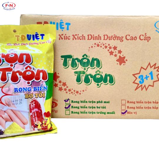 Thùng 20 túi Rong Biển Bơ Tỏi =1.340g/thùng