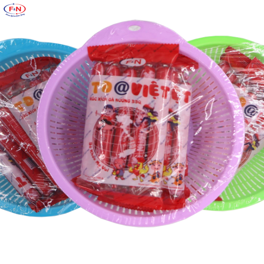 Rổ tròn Gà 21g x 5 cây x 5 túi = 525g/rổ. Thùng 10 rổ = 5.25 kg / Khuyến mãi mua 10 tặng 1