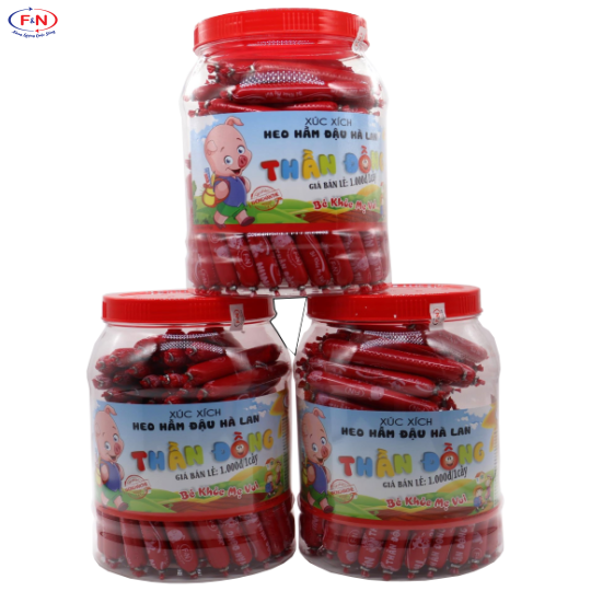 Hủ Heo 13g x 100 cây = 1300g/hủ. Thùng 12 hủ = 15.6 kg / Khuyến mãi mua 10 tặng 1