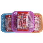 Rổ vuông Gà 21g x 5 cây x 5 túi = 525g/rổ. Thùng 10 rổ = 5.25 kg / Khuyến mãi mua 10 tặng 1