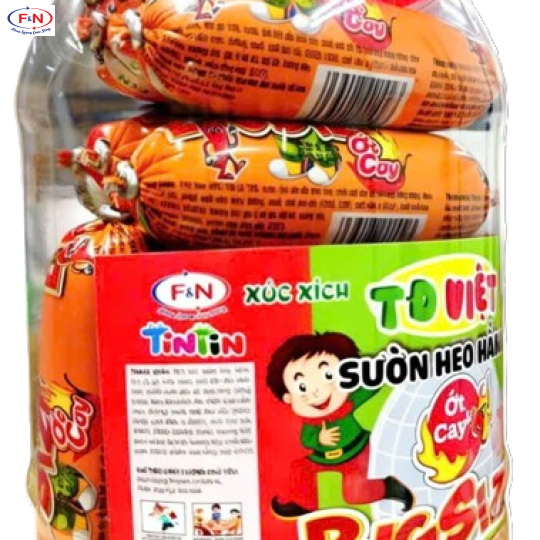 Xúc Xích TĐ Việt Sườn Heo Hầm Ớt Cay BIG SIZE hũ lớn 70g x 18cây = 1260g